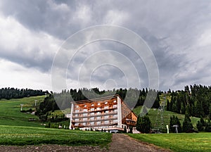 Tipica Seiser Alm mountain view up on mont seuc, Hotel Sole photo