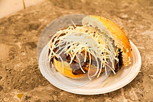 Tipical bread with spleen in Palermo