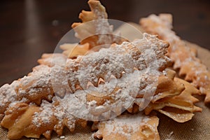 Tipical italian cake chiacchiere for carnival party sweet food dessert photo
