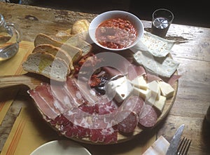 Tipical lunch in Italian country