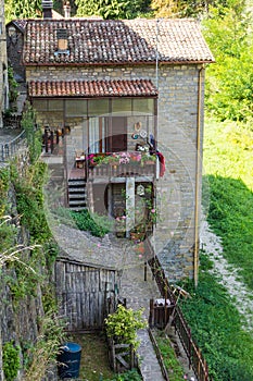 Tipical old mountain house in Tuscany photo