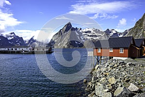 Tipical red fishing house photo