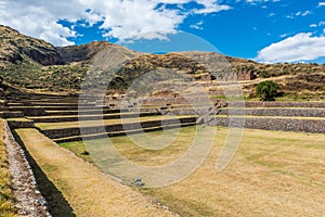 Tipon ruins peruvian Andes Cuzco Peru