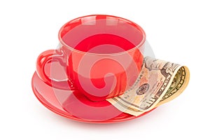 Tipping under the cup photo