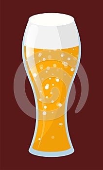Tipple Beverage, Beer or Ale in Glassware Vector