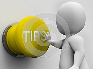 Tips Button Shows Hints Guidance And Advice