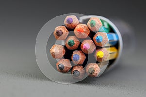 Tips of color pencils photo