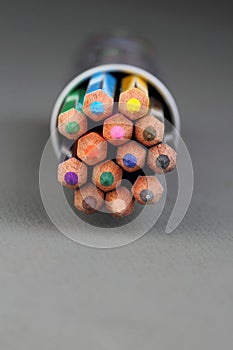 Tips of color pencils photo