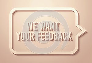 idea and feedback icon concept .