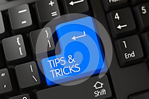 Tips and Tricks - Computer Key. 3D. photo