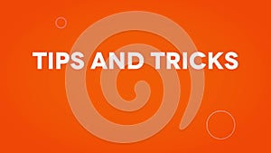 Tips and tricks intro outro text reveal animation