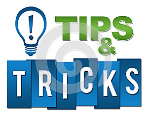 Tips And Tricks Professional Green Blue With Symbol