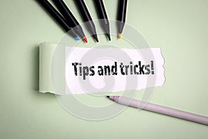 Tips and tricks. Training, courses and conference concept