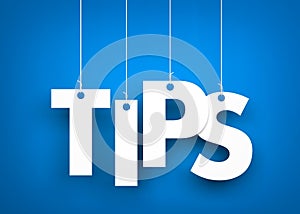 Tips - word hanging on rope