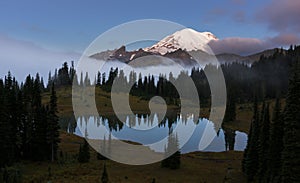 Tipsoo Lake at Sunrise in Mt Rainier NP