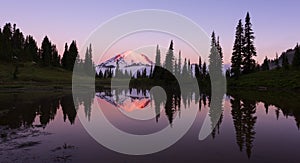 Tipsoo Lake at Sunrise in Mt Rainier NP