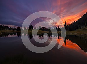 Tipsoo Lake at Sunset