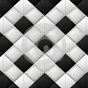 Tirados White And Black Squares Background With Realistic Textures
