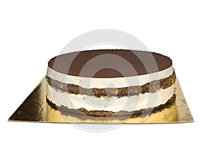 Tiramisu dessert isolated over white