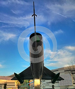 Mig-21 on pedestal, Tirana, Albania photo