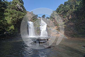 Tirathgarh waterfall on a sunny day near jagdalpur,Chattisgarh,India