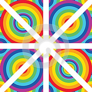 Tircle rainbow Tibet Lama bubble dream seamless pattern