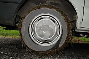 Tire adhesion or tire grip photo