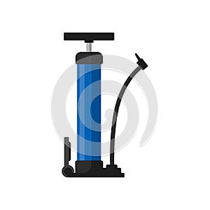 Tire air pumper in trendy flat design isolated vector