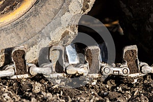 tire chain close up