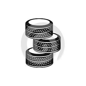 Tire icon vector illustration. Tire shop logo design inspiration