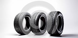 tire isolated tyre object wheel background auto rubber car automobile rim. Generative AI.