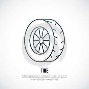 Tire line icon.
