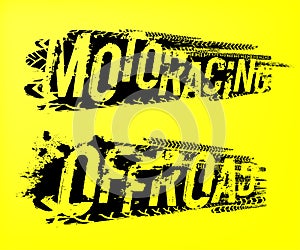 Tire Moto Racing Lettering