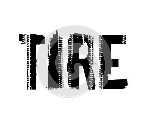 Tire offroad lettering
