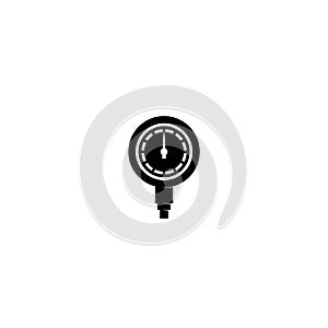 Tire pressure gauge icon. Manometer, pressure gauge icon isolated on white background