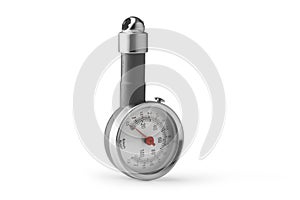 Tire-pressure gauge on white background