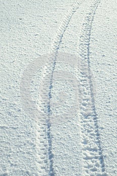 Tire print on snow