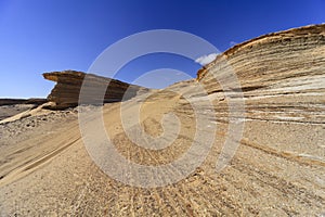 Tire prints in the desert