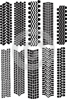 Tire prints vector