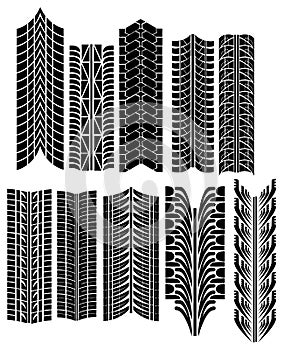 Tire prints vector