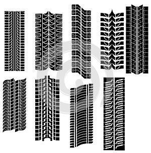 Tire prints vector