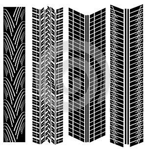 Tire prints vector