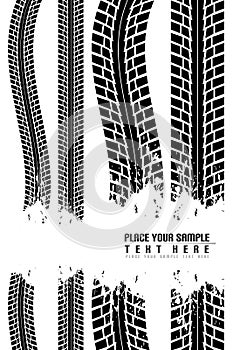 Tire prints vector