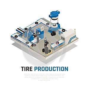 Tire Production Isometric Composition