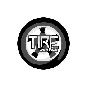 Tire Service Logo Design isolated on white background