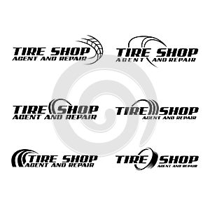 Tire shop agen and repair logo vector