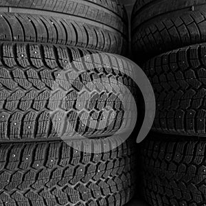 Tire stack background