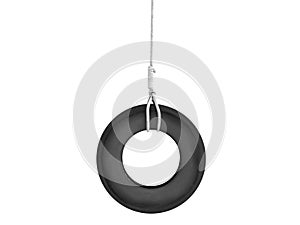 Tire-swing on the rope