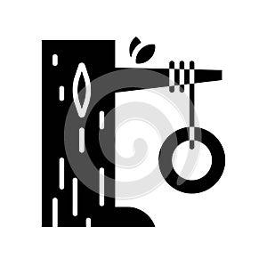 Tire swing vector, Summer Holiday related solid icon