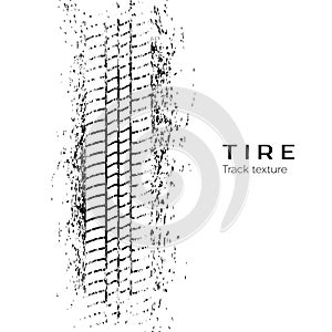 Tire track impression. Print of a tire in the mud. Vector illustration isolated on white background